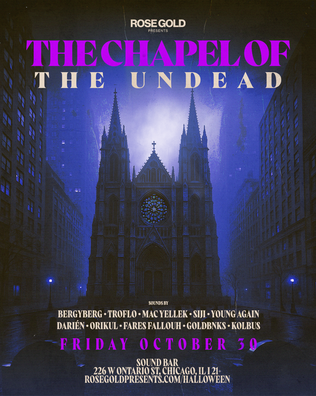 Chapel of the Undead at Sound-Bar — Friday, October 30 event flyer