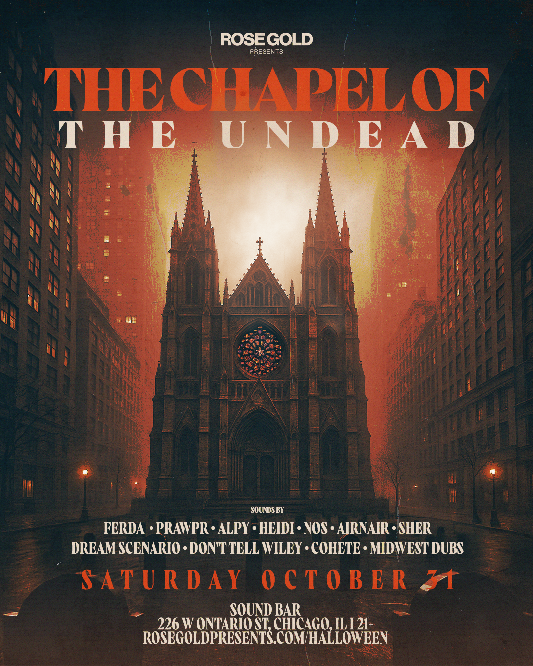 Chapel of the Undead at Sound-Bar — Saturday, October 31 event flyer